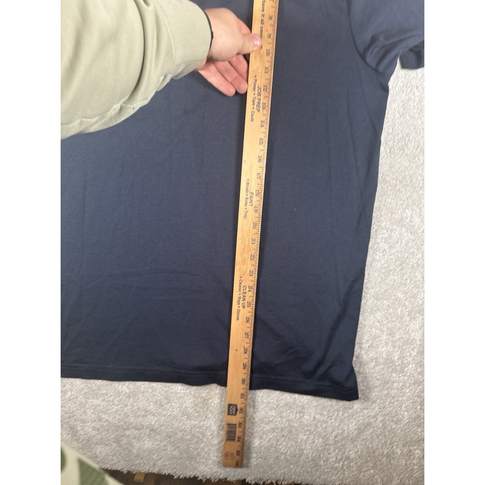 Travis Mathew Golf Polo Shirt XXL Navy Blue Bandana Roadrunner Sleeve Logo Euc - Picture 9 of 10